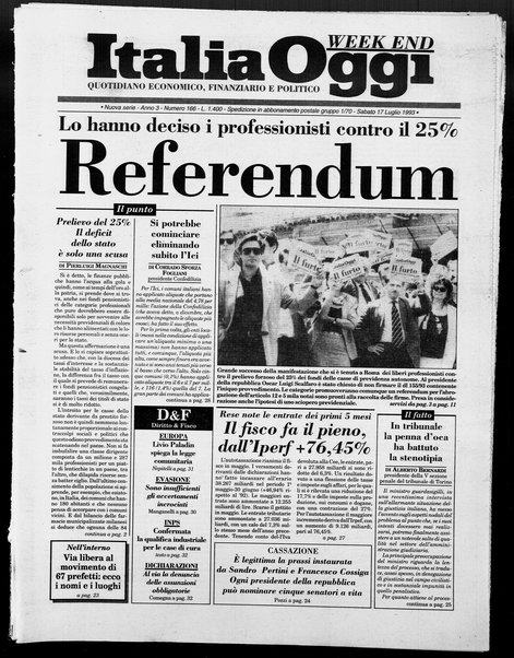 Italia oggi : quotidiano di economia finanza e politica